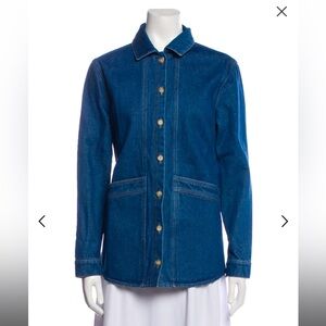 Blue Denim Button-Up Jacket